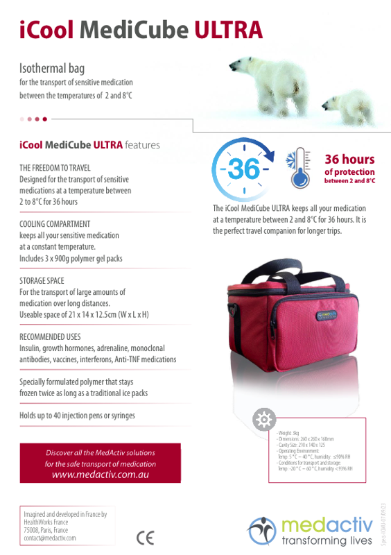 iCool MediCube Ultra spec sheet